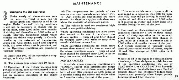 1965 Ford Owners Manual Page 58